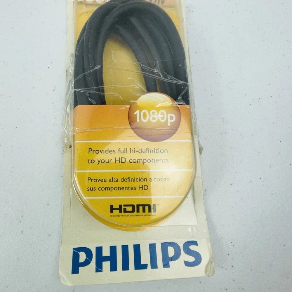 Philips Quality Hi Definition TV Cable 6 ft HDMI 1080P HDTV Open Box